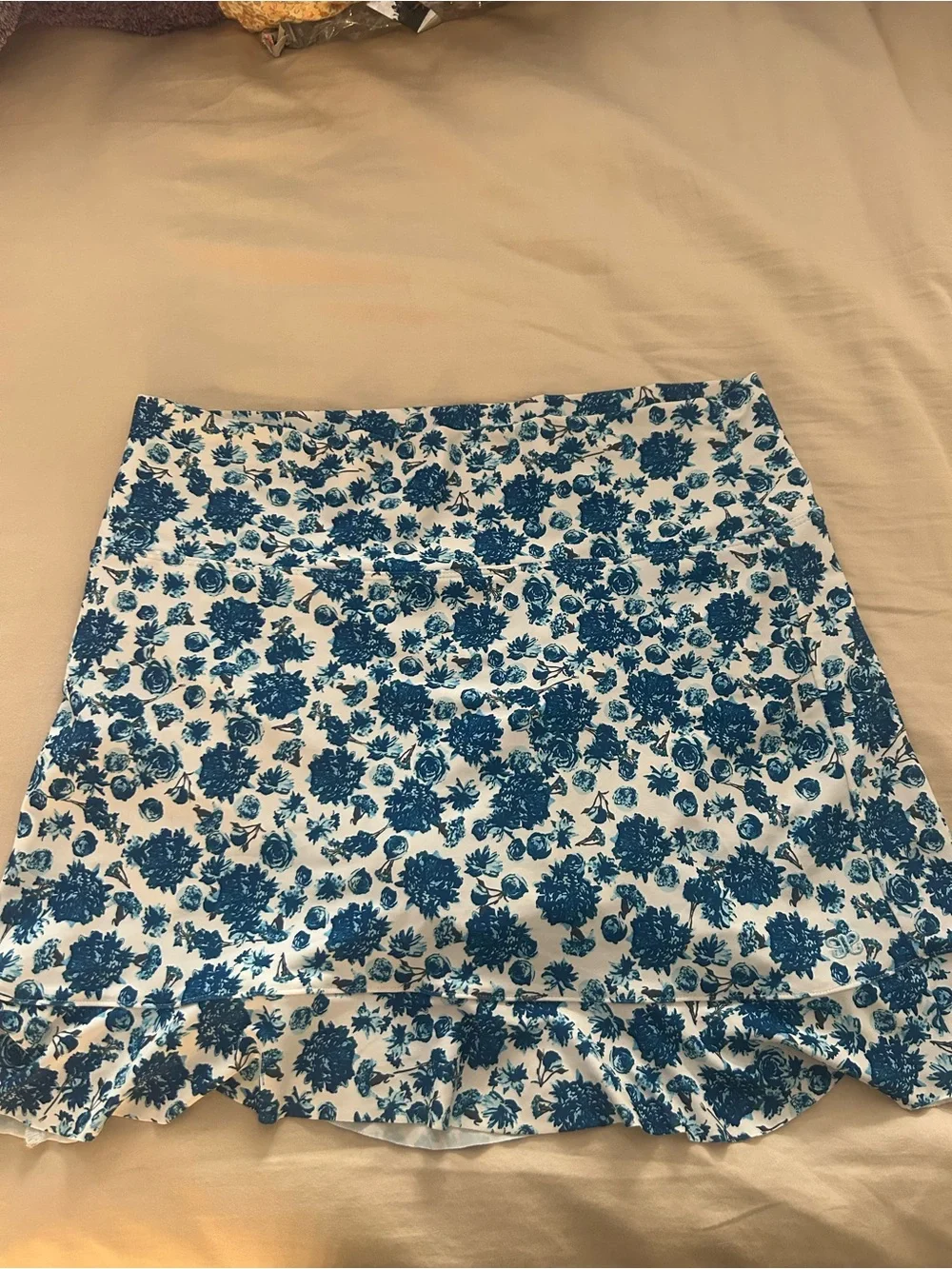 Albion Blue and White Floral Two-Piece Swim Set